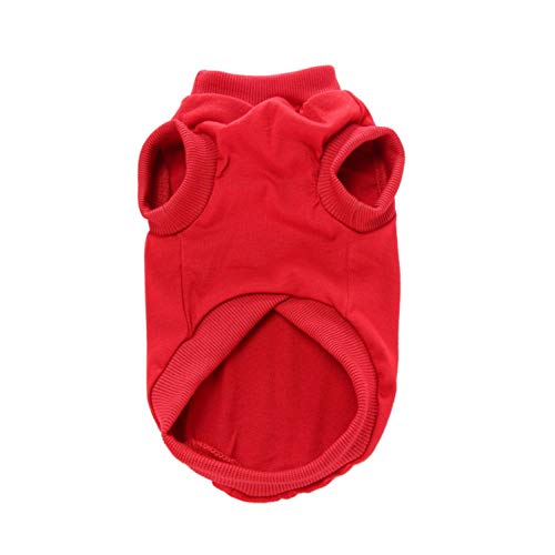 JZTRADE Hunde Mantel Sommer Sommer Hunde Klamotten Französische Bulldogge Kleidung Hundemäntel Hundemäntel für den Sommer Welpenmantel Welpenkleidung red 2,s von JZTRADE