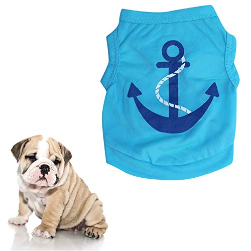 JZTRADE Hunde Mantel Sommer hundekleidung Sommer Hundemantel Niedliche Kleidung Welpenmantel Französische Bulldogge Kleidung Kleidung für Hunde Blue,l von JZTRADE