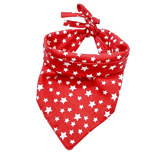 JZTRADE Hunde halstücher Halstuch Hund Katzenbandana für Geburtstagsgeschenk Katze Bandana Hundezubehör für kleine Hunde Welpengeschenke Mohn Hund Bandana red von JZTRADE