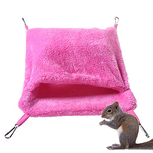 JZTRADE Ratten Zubehör Hängematte Katze Vogelhütte Rattenkäfig Zubehör Frettchen-Hängematten Rattenbett Rose red,s von JZTRADE