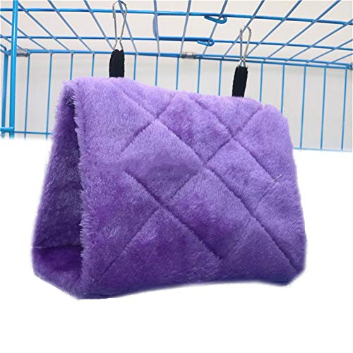 JZTRADE Ratten Zubehör Papageienspielzeug Vogel-Hängematte Vögel Plüsch Hängematte Winter-Vogelbeet Wellensittichspielzeug Haustierkäfig-Hängematte Purple,s von JZTRADE