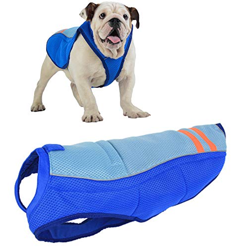 JZTRADE Ruffwear Kühlweste Hundekleidung Coole Mäntel für Hunde Coole Club Kühlweste Hunde Kühlweste für Hunde Medium Hund kalte Weste Eisweste für Hunde Blue,m von JZTRADE