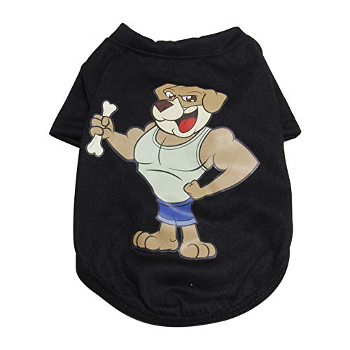 JZTRADE Sommer Hunde Klamotten hundekleidung Sommer Hundemantel Kätzchen Kleidung Hundekleid Bequeme Haustierkleidung Welpenkleidung Hundemäntel Welpenmantel Black 3,xs von JZTRADE