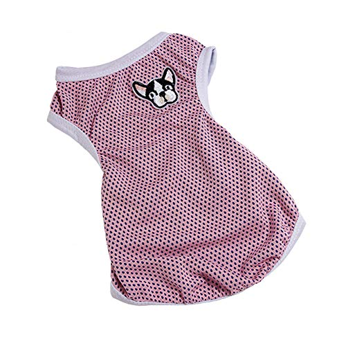 JZTRADE Sommer Hunde Klamotten hundekleidung Sommer Kätzchen Kleidung Hundemantel Bequeme Haustierkleidung Hundekleidung für den Sommer pink,XL von JZTRADE