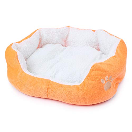 JZTRADE hundebett kleine Hunde hundebetten Haustierbetten Für Hunde Luxus Hundebett Warmes Hundebett Plüsch Hundebett Hundebett klein Flauschiges Hundebett orange,50 * 40cm von JZTRADE