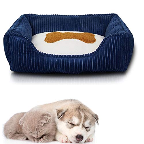 JZTRADE hundebetten hundebett Grosse Hunde Günstige Hundebetten Hund Schlafsofa Hundekissen Flauschiges Hundebett Kleines Katzenbett Hundebett klein Blue,l von JZTRADE