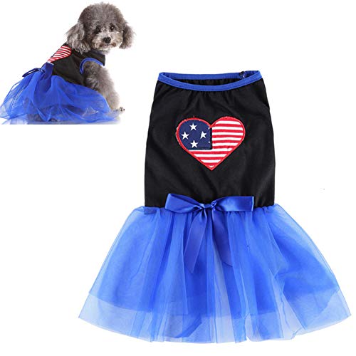 JZTRADE hundekleid Haustierkleid für kleine Hunde Bling Hundekleid Rock für kleinen Hund Hundekleid für den Sommer Prinzessin Hundekleid Hundekleidung 1,xs von JZTRADE