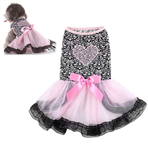 JZTRADE hundekleid Haustierkleid für kleine Hunde Bling Hundekleid Rock für kleinen Hund Hundekleid für den Sommer Prinzessin Hundekleid Hundekleidung 4,m von JZTRADE