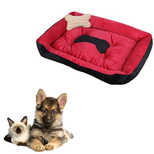 JZTRADE katzenbett hundebetten für mittlere Hunde Hund Schlafsofa Flauschiges Katzenbett Kleines Katzenbett Flauschiges Hundebett Warmes Hundebett red,XL von JZTRADE