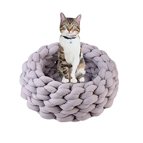 JZTRADE katzenbett hundebetten für mittlere Hunde Warmes Hundebett Luxus Hundebett Flauschiges Hundebett Kleines Katzenbett Haustierbetten Für Katzen Gray,35cm/14in von JZTRADE