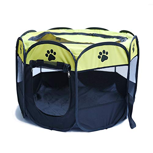 laufstall Katze Katzen laufstall Hundestift Laufstall für Welpen Indoor Rabbit Pen Pet Pen Kaninchenlauf drinnen Katzenkäfige drinnen Yellow von JZTRADE