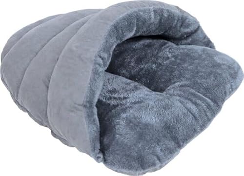 Boon Schlafsack für Haustiere, 70 cm, Grau/Grau, Plüsch, weich und waschbar von Jack and vanilla