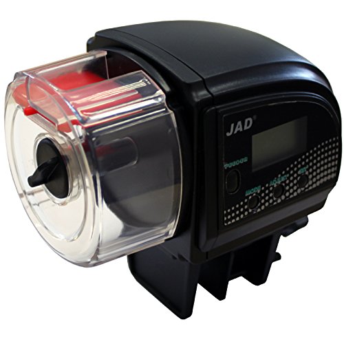 JAD ZW-66 digitaler Aquarium Futterautomat Größe S für Granulatfutter Fischfutter Fisch optimal auch für Zuchtbecken von Jad