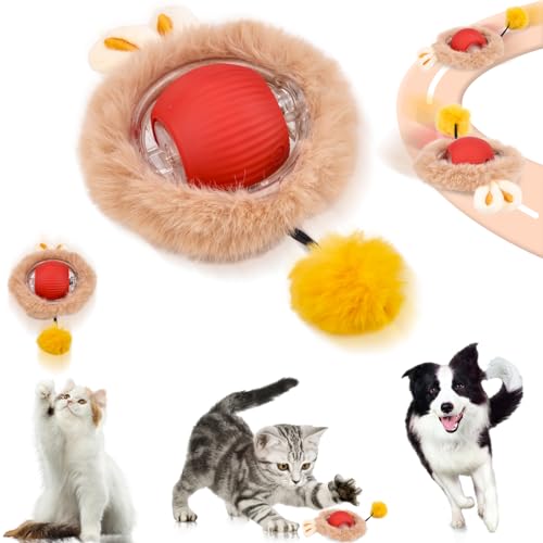 Katzenball Elektrisch, Interaktives Katzenball Spielzeug, Chewie Rolling Ball, Interaktives Hunde Ball Spielzeug Mit Usb Aufladbar, Drei Arbeitsmodi, 360° Rolling Smart Ball FüR Katzen Und Hunde von Jadyon