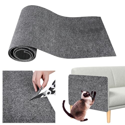 Selbstklebend Kratzteppich Katze Wand, 100 x 30 cm kratzmatte selbstklebend Kratzbretter Katze Wand, Katzenkratzteppich für Sofa Möbel Tür Kratzschutz, Katze Kratzbäume Kratztürme Ersatz. von Jadyon