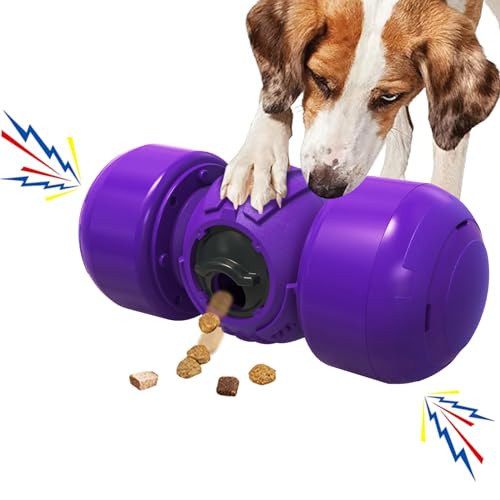 Jaesply Interaktives Hundespielzeug, Leckerli-Spender, Hundespielzeug, rollender Leckerli-Spender, langsamer Futterspender, lustiges Kicher-Hunde-Puzzle-Spielzeug, IQ-Training für mittelgroße und von Jaesply