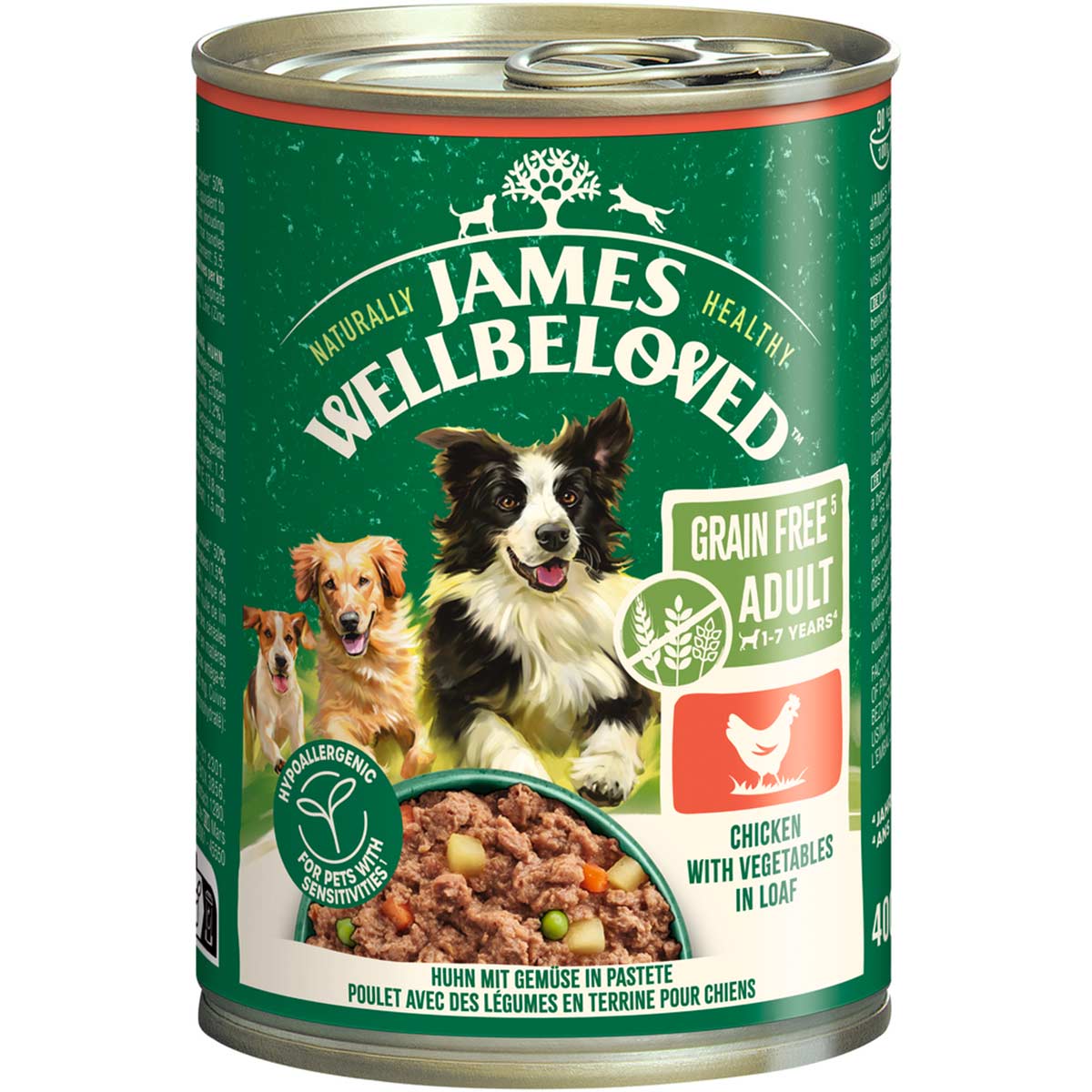 JAMES WELLBELOVED Adult Huhn Pastete 6x400 g von James Wellbeloved