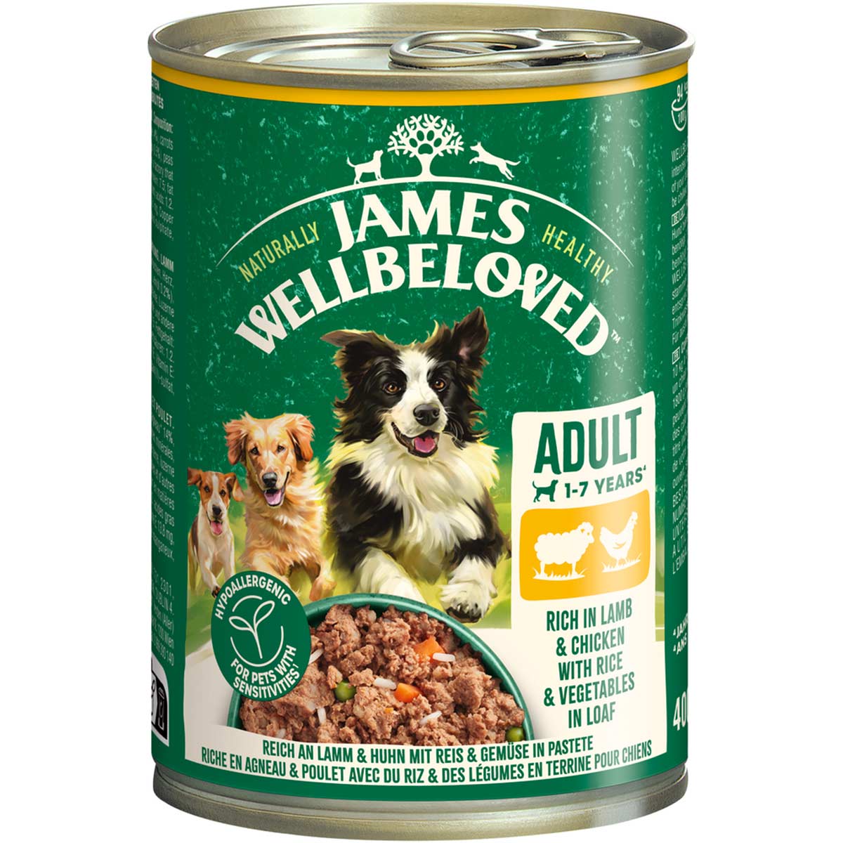 JAMES WELLBELOVED Adult Lamm & Huhn Pastete 6x400 g von James Wellbeloved