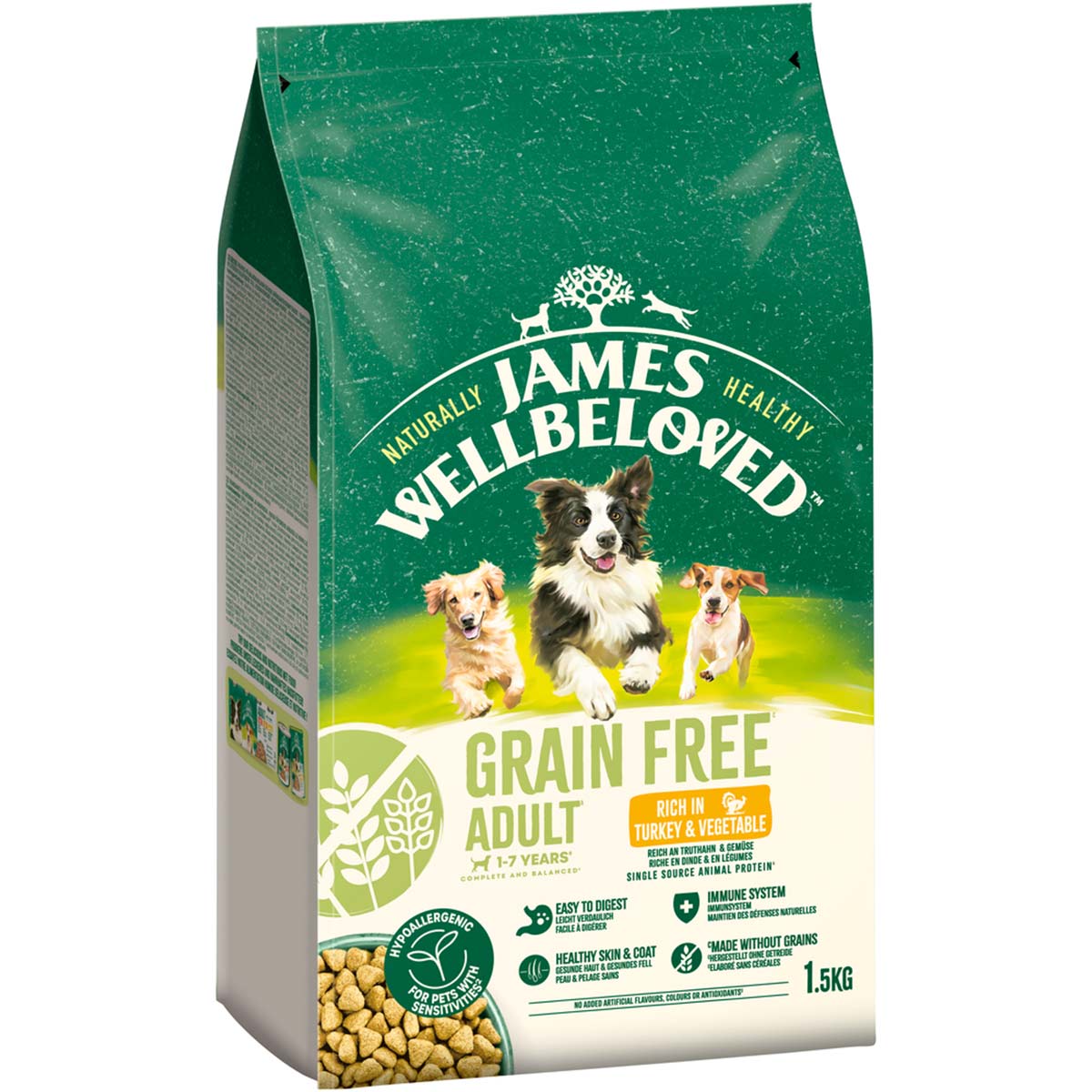 JAMES WELLBELOVED Adult Truthahn & Gemüse 1,5 kg von James Wellbeloved