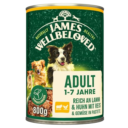 JAMES WELLBELOVED 6 x 800g Hund Dose Nassfutter Lamm & Huhn in Pastete JAMES WELLBELOVED 6 x 800g Hund Dose Nassfutter Lamm & Huhn in Pastete von James Wellbeloved