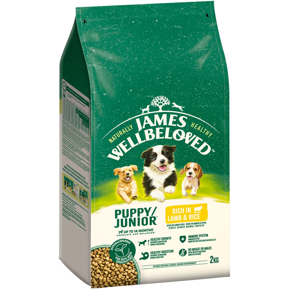 JAMES WELLBELOVED Junior Lamm & Reis 2 kg von James Wellbeloved