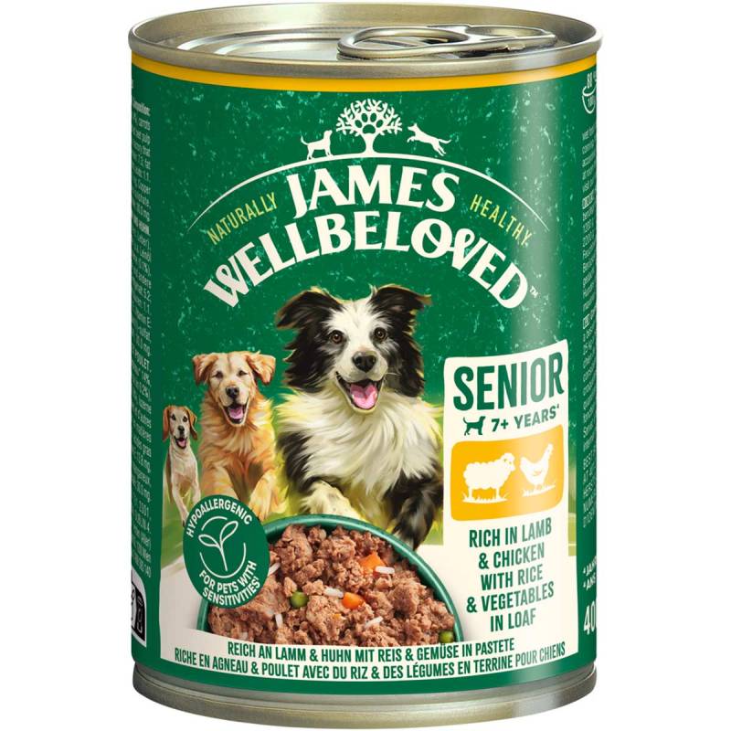 JAMES WELLBELOVED Senior Lamm & Huhn Pastete 6x400 g von James Wellbeloved