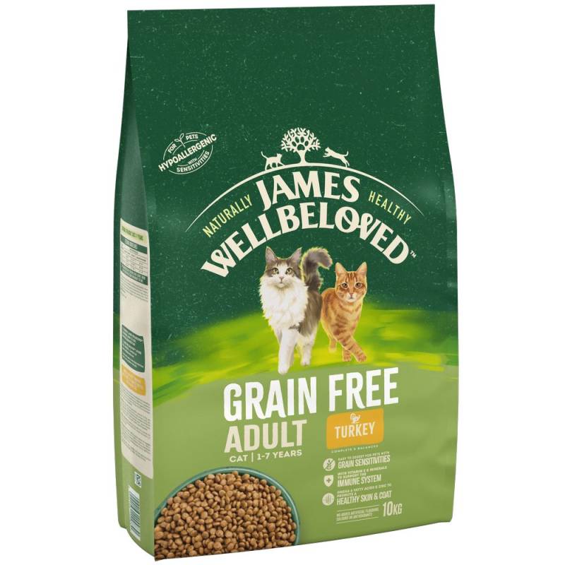 James Wellbeloved Grain Free Adult Cat Hypoallergenic Truthahn - 10 kg von James Wellbeloved