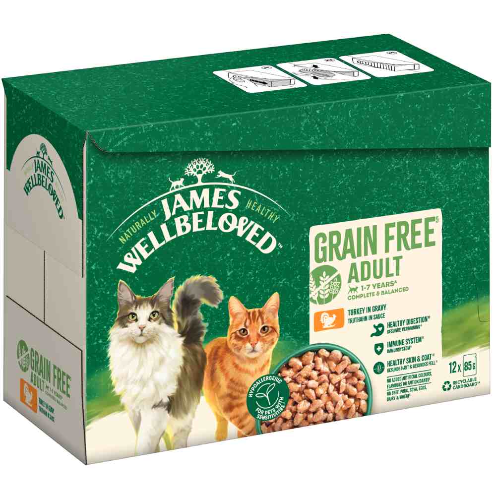 James Wellbeloved Adult Cat Grain Free Truthahn - 12 x 85 g von James Wellbeloved