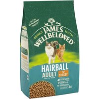 James Wellbeloved Adult Cat Hairball Hypoallergenic Truthahn & Reis  - 2 x 4 kg von James Wellbeloved