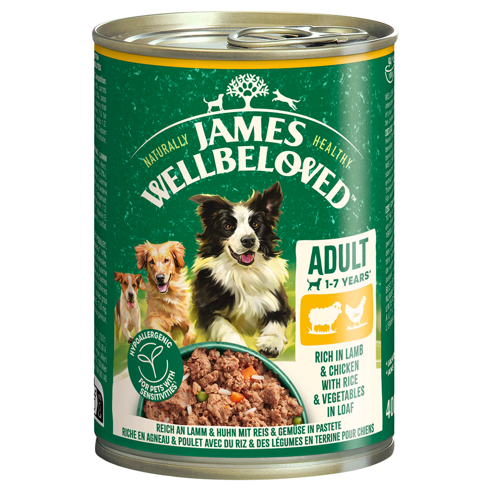 James Wellbeloved Adult Dog Hypoallergenic Lamm & Huhn in Pastete - 6 x 400 g von James Wellbeloved