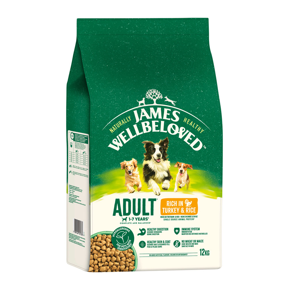 James Wellbeloved Adult Dog Hypoallergenic Truthahn & Reis - 12 kg von James Wellbeloved