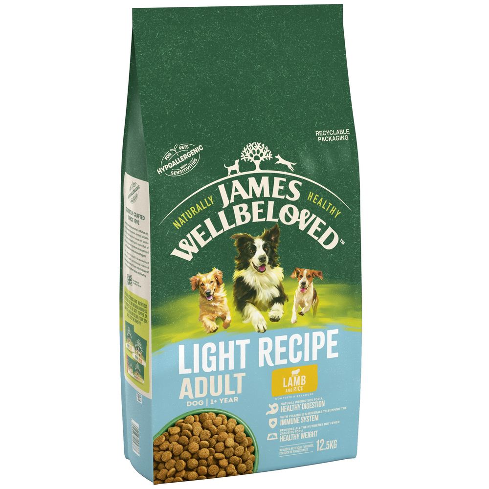 James Wellbeloved Adult Dog Light Hypoallergenic Lamm & Reis - 12,5 kg von James Wellbeloved