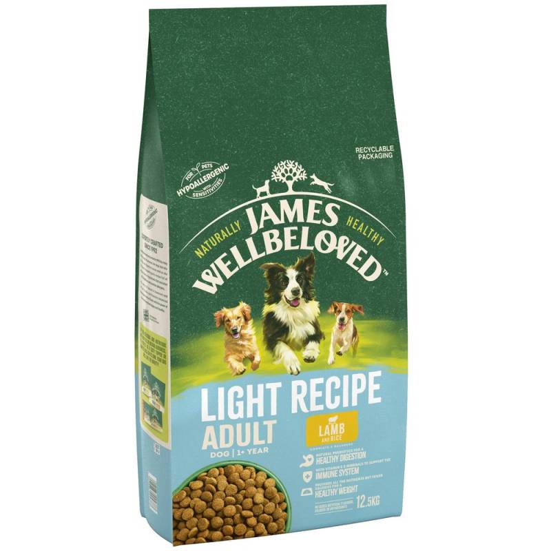 James Wellbeloved Adult Dog Light Hypoallergenic Lamm & Reis - 12,5 kg von James Wellbeloved