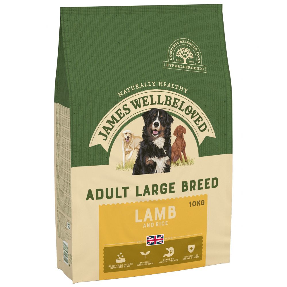 James Wellbeloved Adult Large Breed Dog Hypoallergenic Lamm & Reis - Sparpaket: 2 x 10 kg von James Wellbeloved