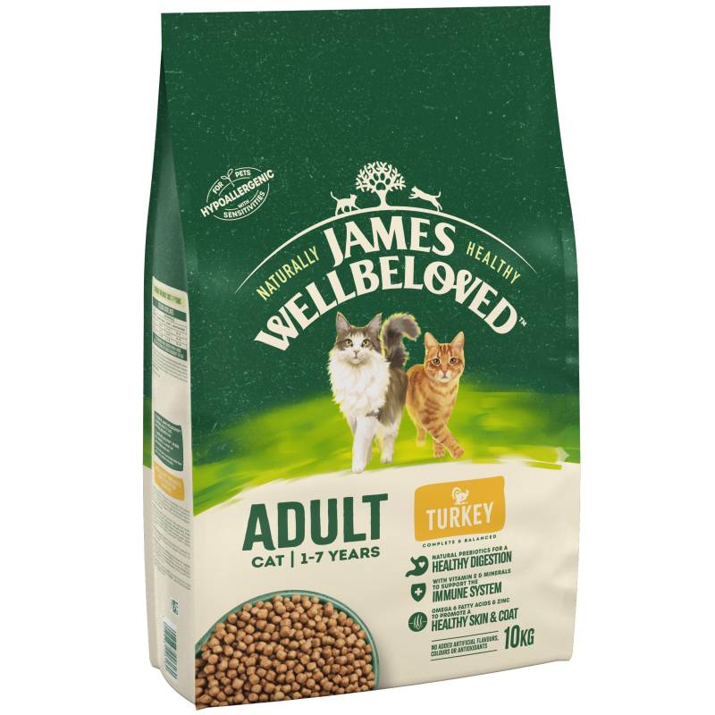 James Wellbeloved Adult Cat Hypoallergenic Truthahn & Reis - 10 kg von James Wellbeloved