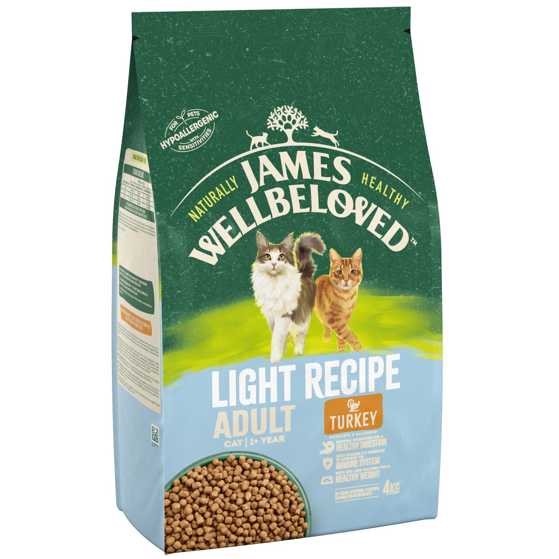 James Wellbeloved Cat Light Turkey and Rice - Sparpaket: 2 x 4 kg von James Wellbeloved