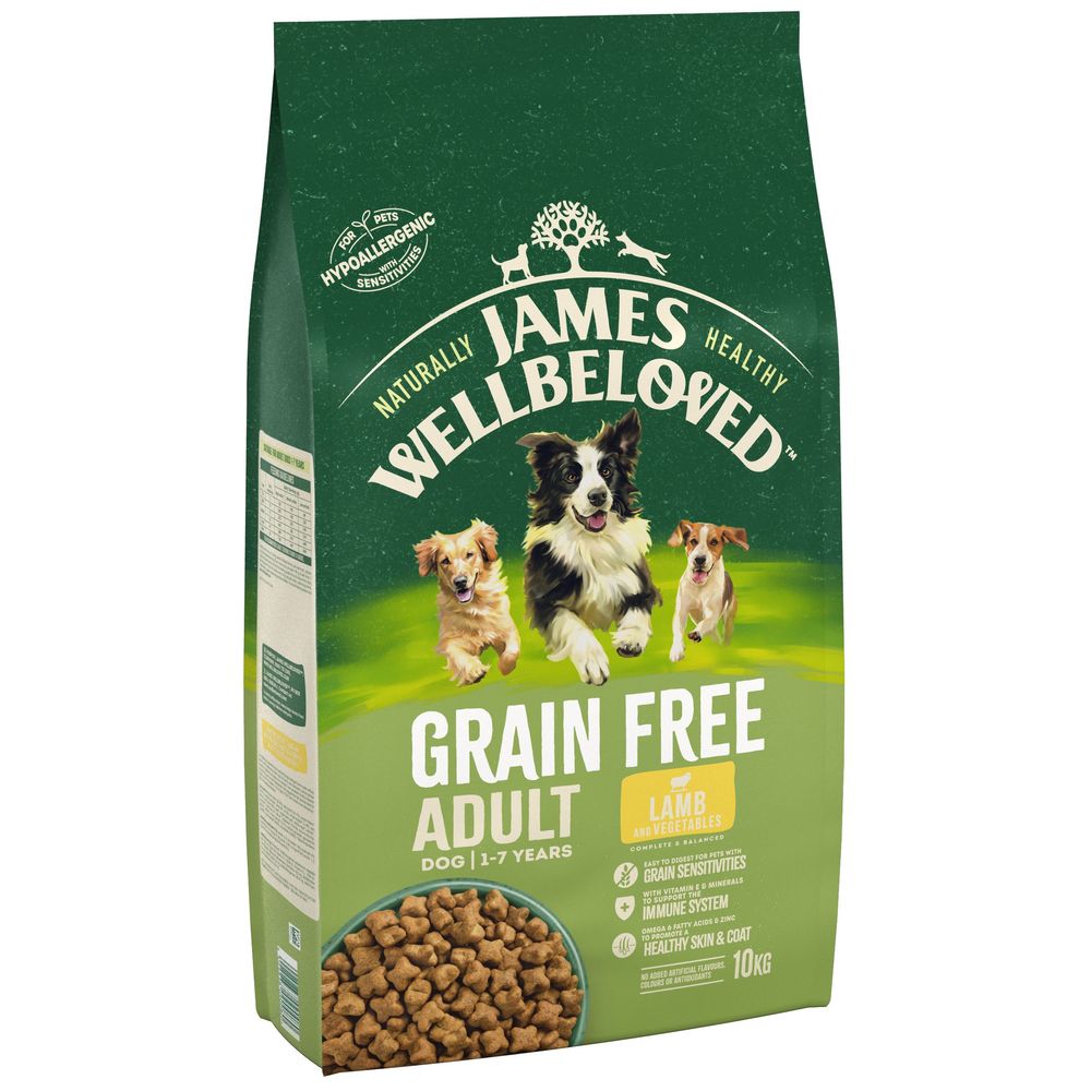 James Wellbeloved Grain Free Adult Dog Hypoallergenic Lamm & Gemüse - 10 kg von James Wellbeloved