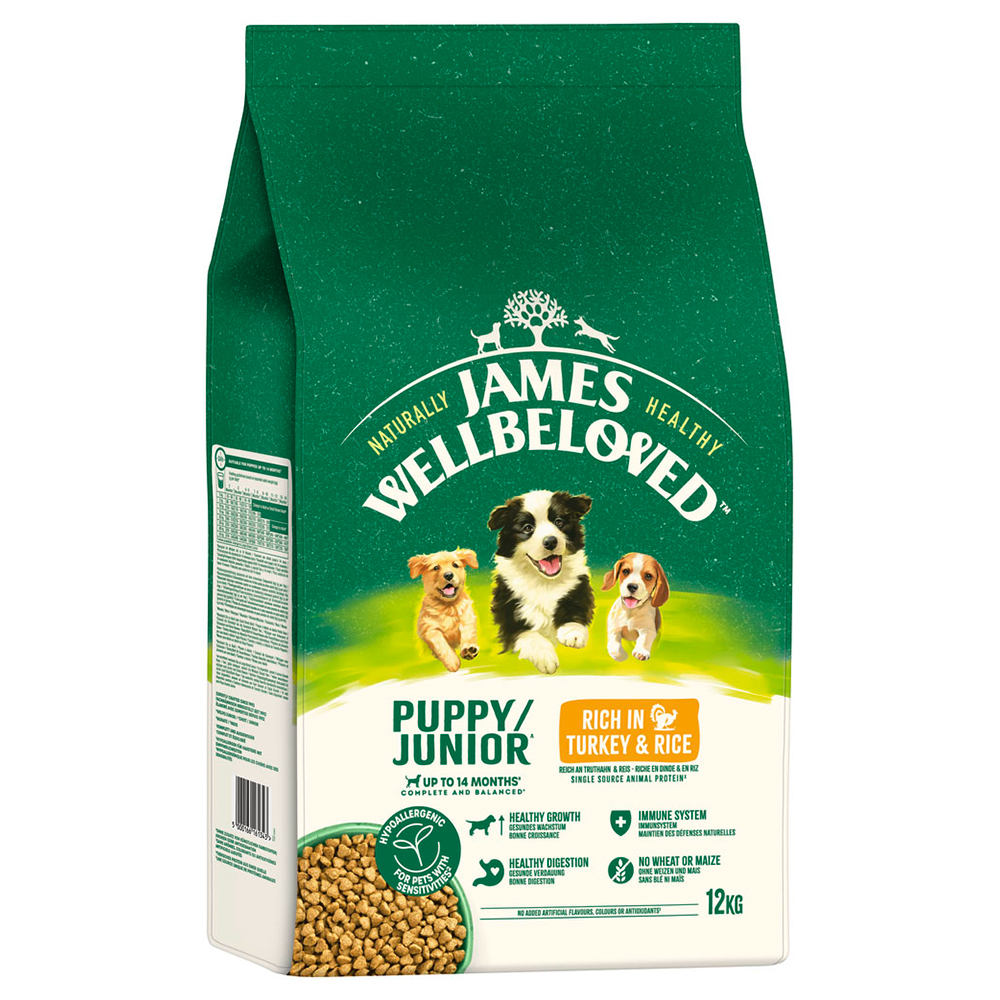 James Wellbeloved Junior Dog Hypoallergenic Truthahn & Reis - 12 kg von James Wellbeloved