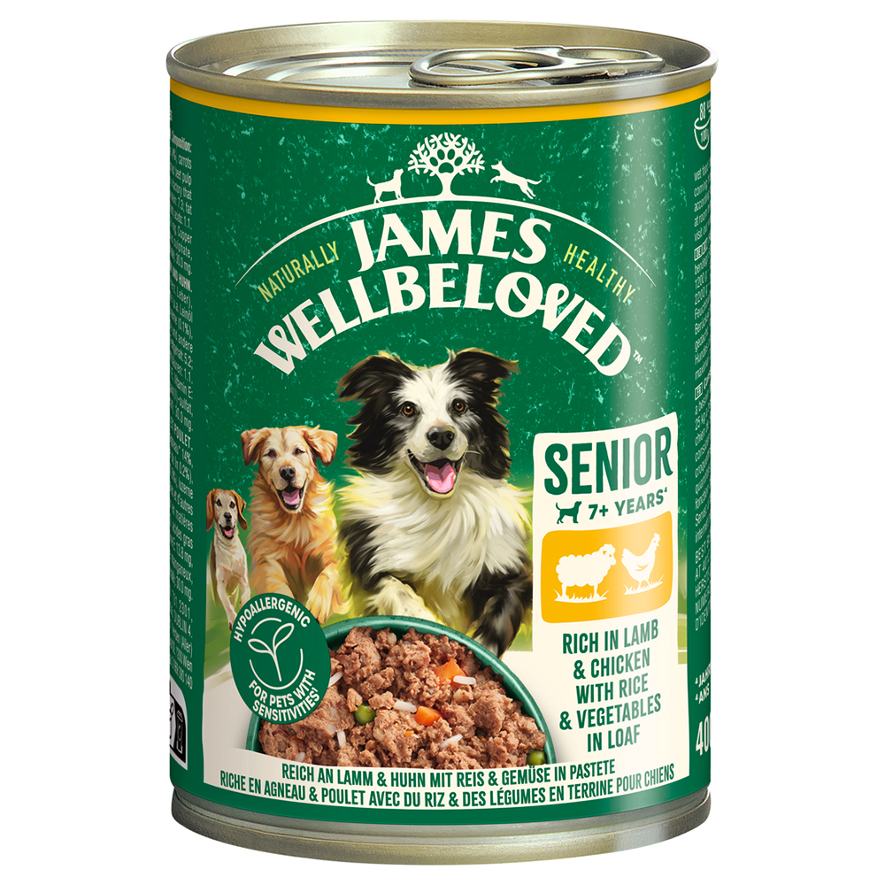 James Wellbeloved Senior Dog Hypoallergenic Lamm & Huhn in Pastete - 6 x 400 g von James Wellbeloved