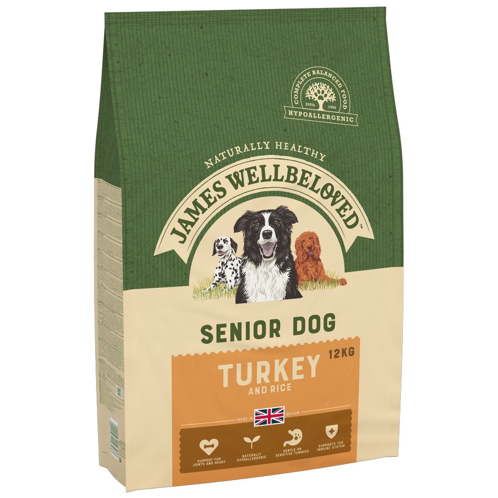 James Wellbeloved Senior Dog Hypoallergenic Truthahn & Reis - 12 kg von James Wellbeloved