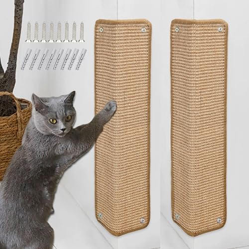 2 Stück Kratzmatte für Katzenmöbel, Sisal, Kratzkissen, Schutz, Bett, Sofa, Kratzmatte, Katzen-Schutz, 60 × 20 cm (braun) von JanYoo