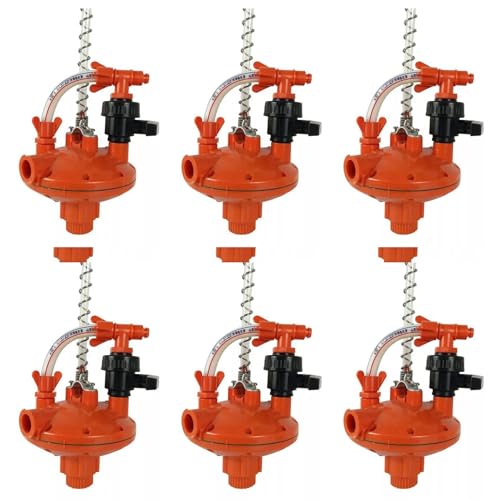 Janasiba 6X GeflüGelzuchtsystem Wasserleitung Wasserdruckregler Automatisches Druckregelventil 1St Rot von Janasiba