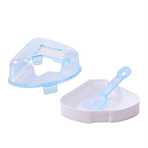 Jannyshop Toiletten Kleintier Hamster Badenzimmer Kaninchentoilette Nagertoilette Ecktoilette mit Sandschaufel, die Farbe von Toiletten liefert zufällig (Typ B) von Jannyshop