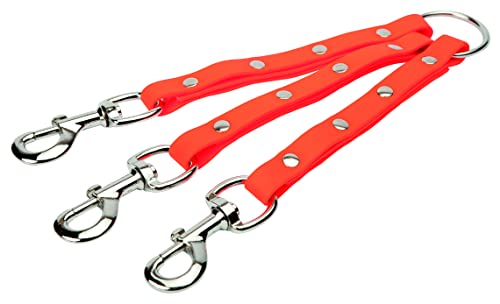 JANUEL - Dreifach-Hundegurt Biothane – Länge 25 cm x Breite 16 mm – Orange von januel