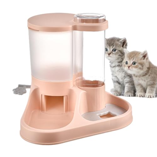 Futterspender und Wasserspender Set - 2 in 1 Automatisches Feeder Kit - Große Öffnung Fütterungswerkzeug für Katzen, Hunde und andere Tiere von Janurium