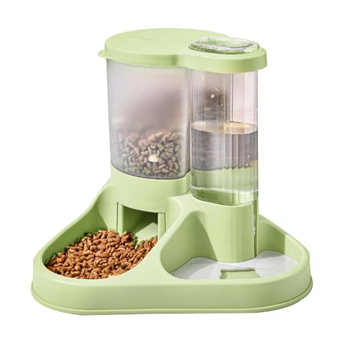 Futterspender und Wasserspender Set | 2 in 1 Automatisches Feeder Kit - Transparentes Fütterungswerkzeug für Katzen, Hunde und andere Tiere von Janurium