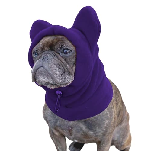 Hund Winterhut - Leichter Hund Schneehut | Dickes gemütliches Fleece Dog Hood | Waschbarer kaltes Wetter Hals wärmerer Schal für mittelgroße Hunde Welpe von Janurium