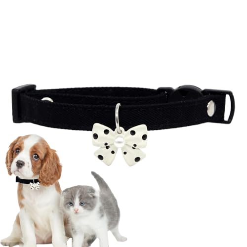 Hundehalsband Mit Fliege – Fliege-Halsband Für Hunde, Baumwoll-Fliege-Halsband Für Hunde, Verstellbares Fliege-Halsband, Verstellbares Halsband Mit Fliege Für Hunde, Bequemes Baumwoll-Fliege-Halsband von Janurium