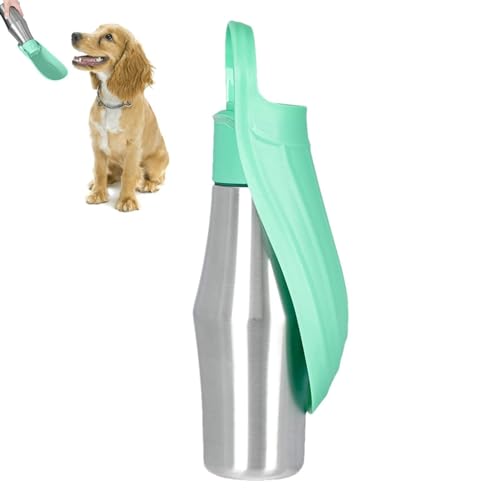 Hundewasserflasche – 27oz Reise-Haustierwasserflasche, Edelstahl-Wasserspender | Wasserflasche mit guter Dichtungsleistung, Haustierzubehör, 2-in-1-Hundewassernapf für Parks, Gärten, Gehwege von Janurium