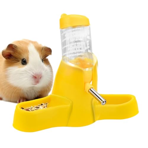 Janurium Hamster-Wasserspender – Automatischer Futter- und Wasserspender ohne Tropfen, Flasche für Kleintierkäfige, 80 ml Hamster-Wasserflasche, kein Tropfen, Haustierzubehör von Janurium